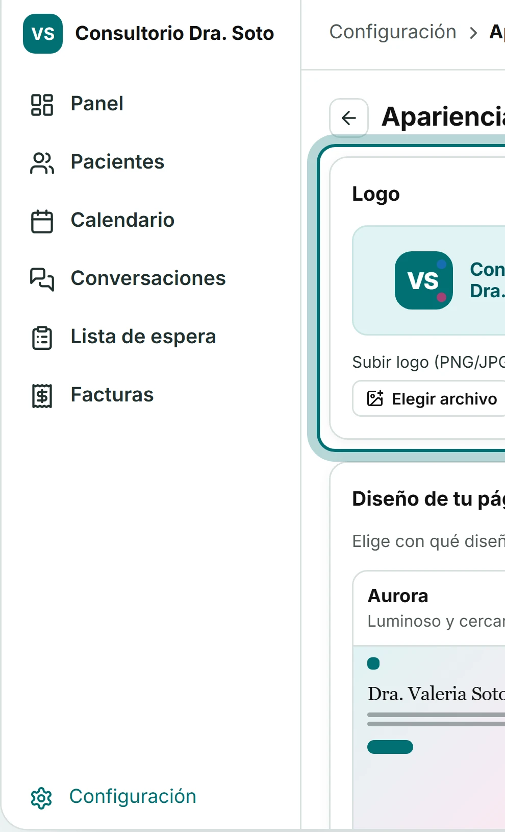 El panel por dentro